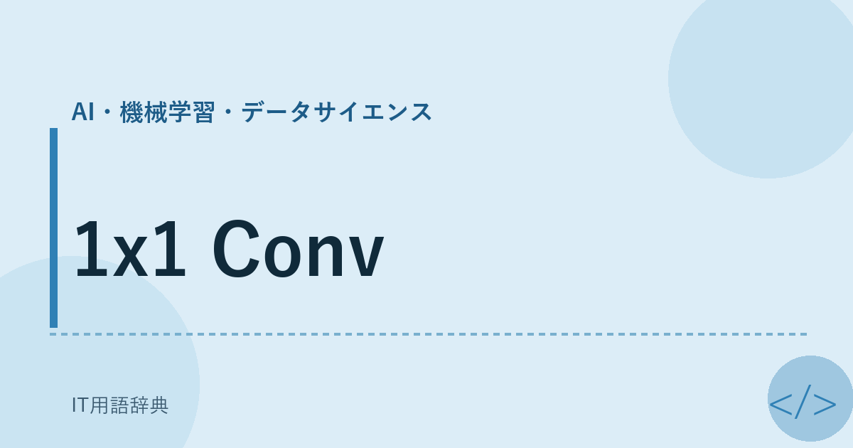 1x1 Conv アイキャッチ