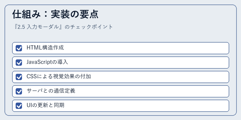 仕組み：実装の要点