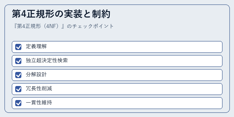 第4正規形の実装と制約