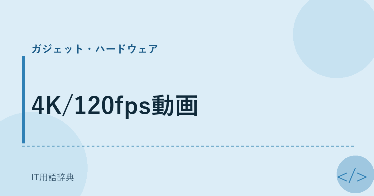 4K/120fps動画