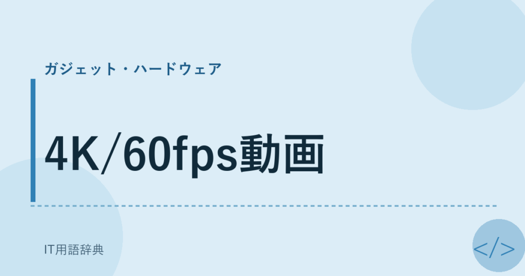 4K/60fps動画 アイキャッチ