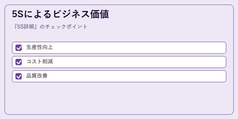 5Sによるビジネス価値