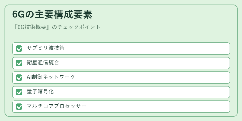 6Gの主要構成要素