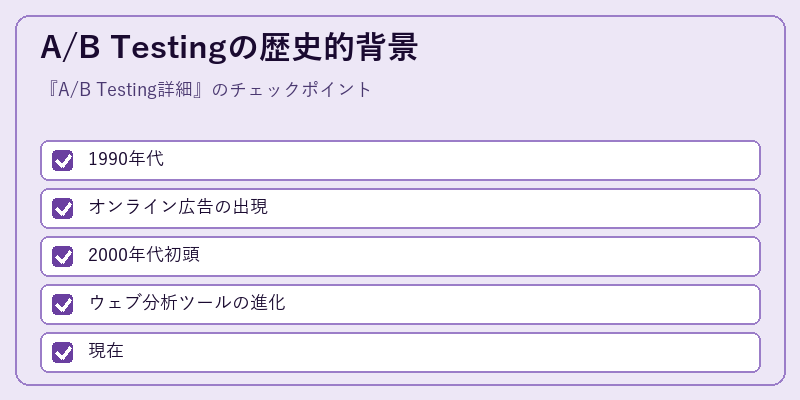 A/B Testingの歴史的背景