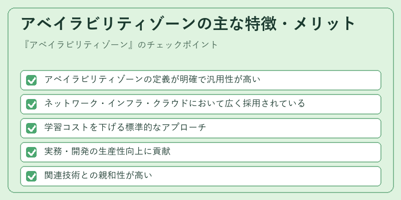 アベイラビリティゾーンの主な特徴・メリット
