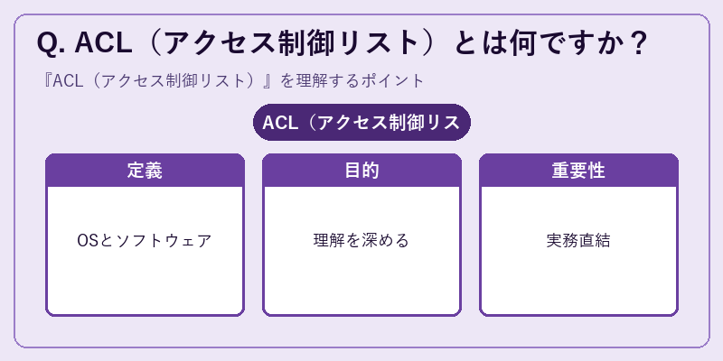 Q. ACL(アクセス制御リスト)とは何ですか?