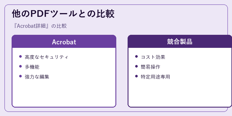 他のPDFツールとの比較