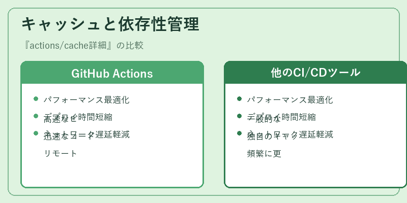キャッシュと依存性管理