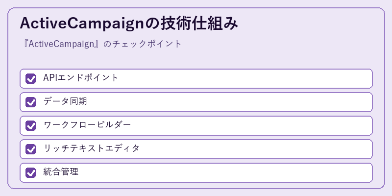ActiveCampaignの技術仕組み