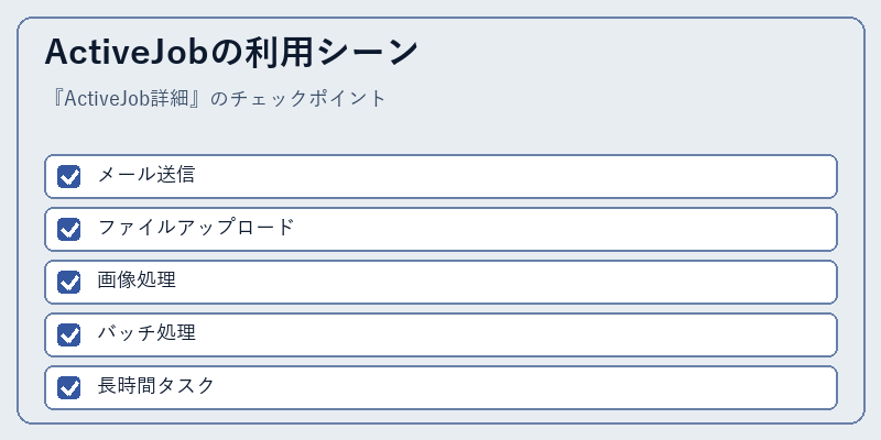 ActiveJobの利用シーン