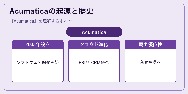 Acumaticaの起源と歴史