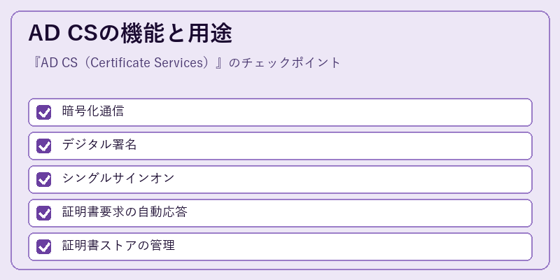 AD CSの機能と用途