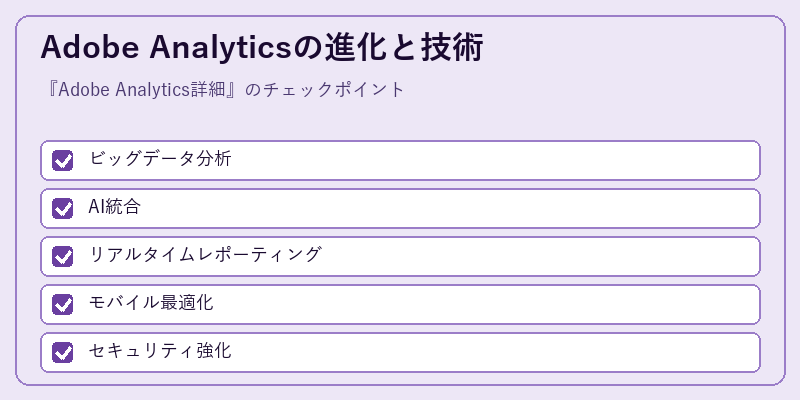 Adobe Analyticsの進化と技術
