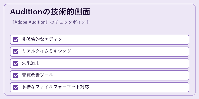 Auditionの技術的側面