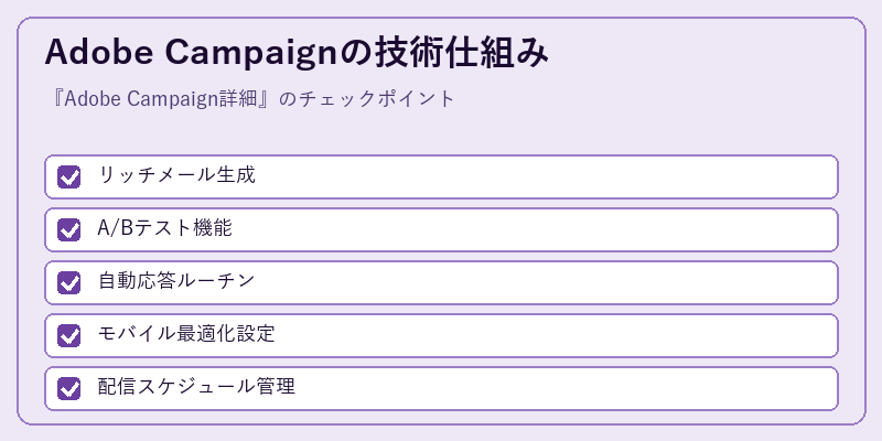 Adobe Campaignの技術仕組み