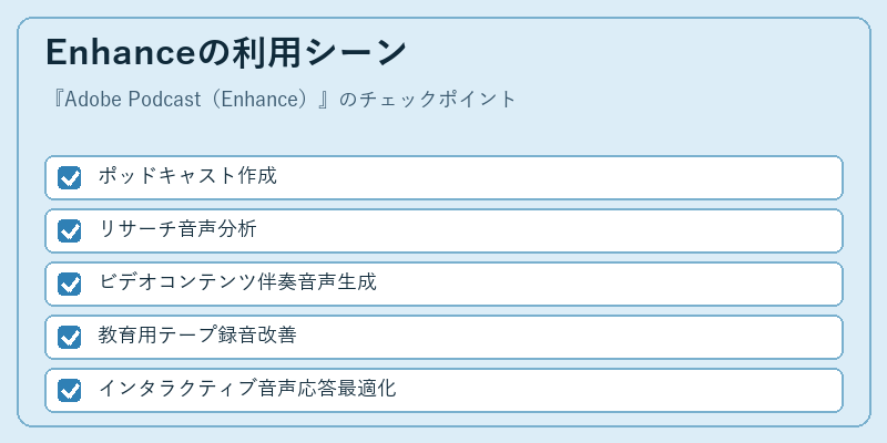 Enhanceの利用シーン