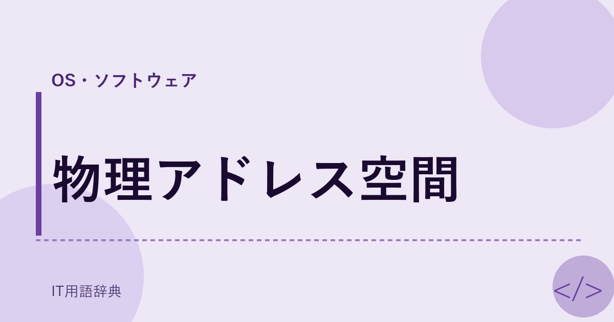 物理アドレス空間