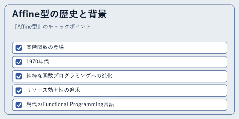 Affine型の歴史と背景