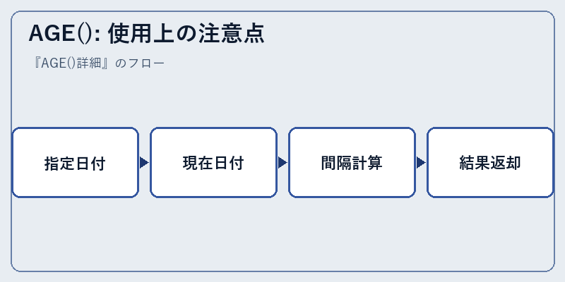 AGE(): 使用上の注意点