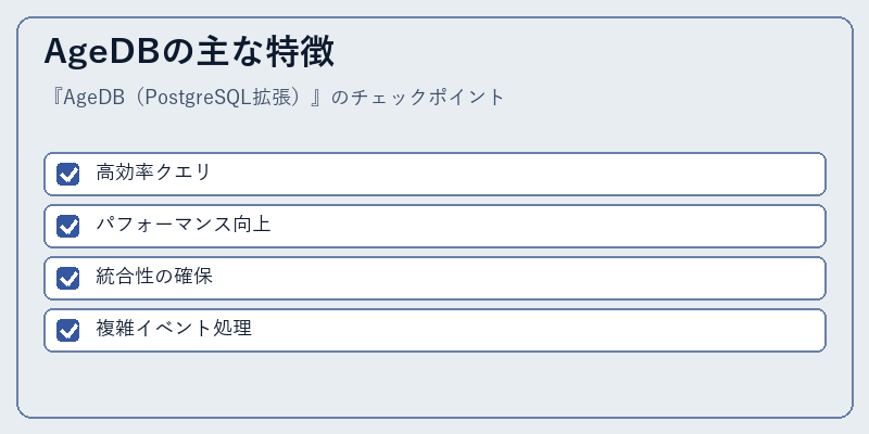 AgeDBの主な特徴