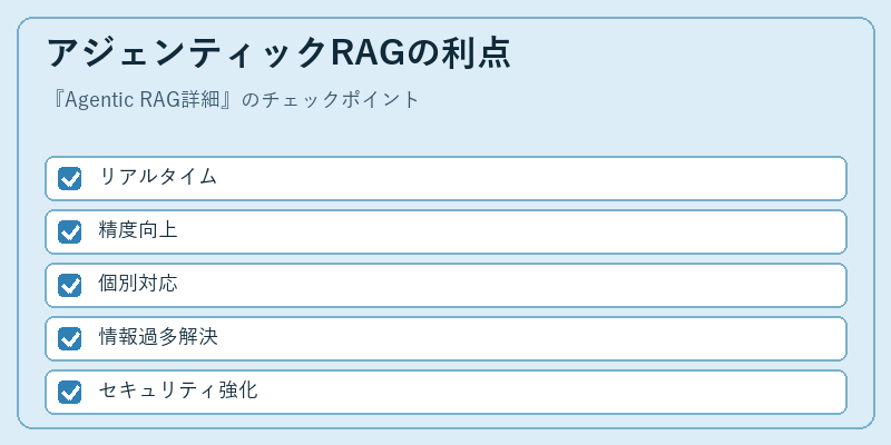アジェンティックRAGの利点
