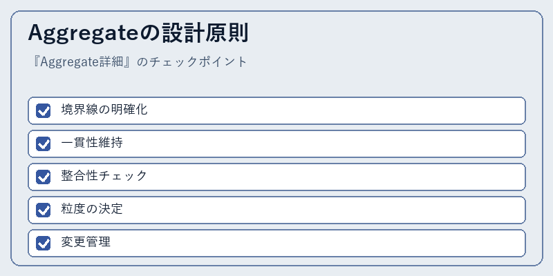 Aggregateの設計原則