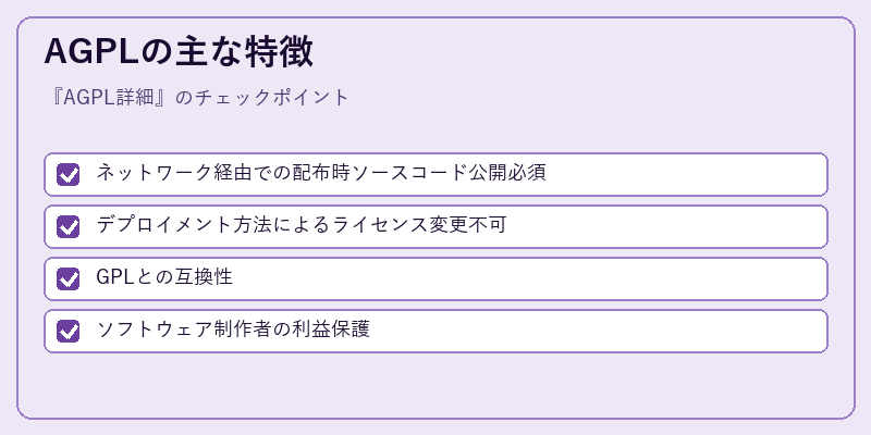AGPLの主な特徴