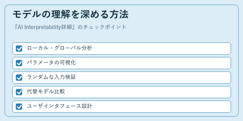 モデルの理解を深める方法
