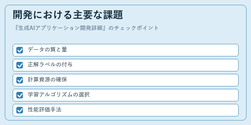 開発における主要な課題
