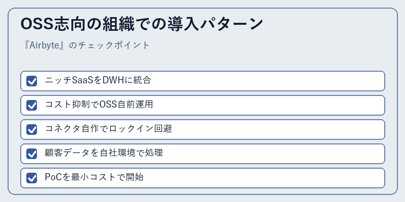 OSS志向の組織での導入パターン