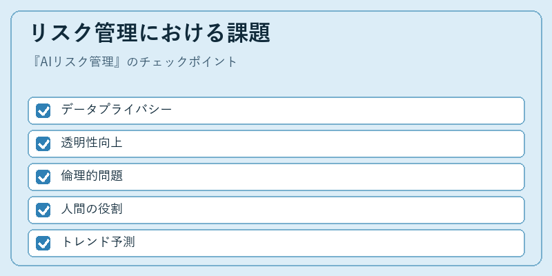 リスク管理における課題