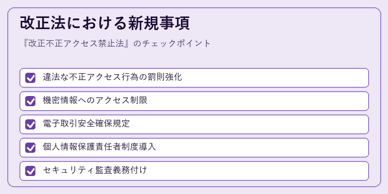 改正法における新規事項
