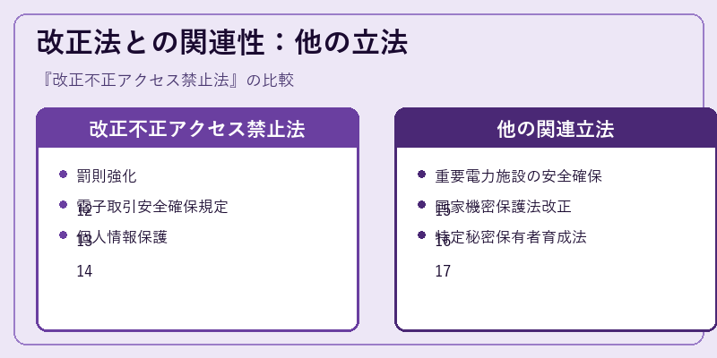 改正法との関連性:他の立法