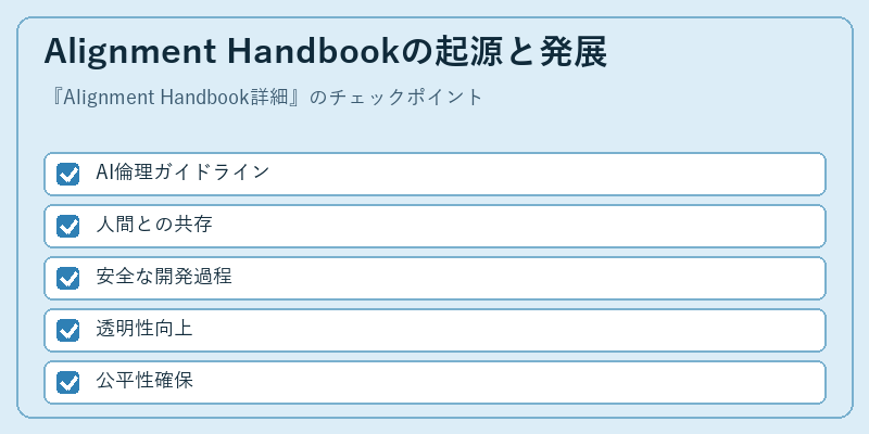 Alignment Handbookの起源と発展