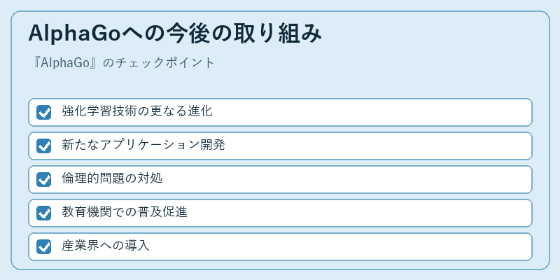AlphaGoへの今後の取り組み