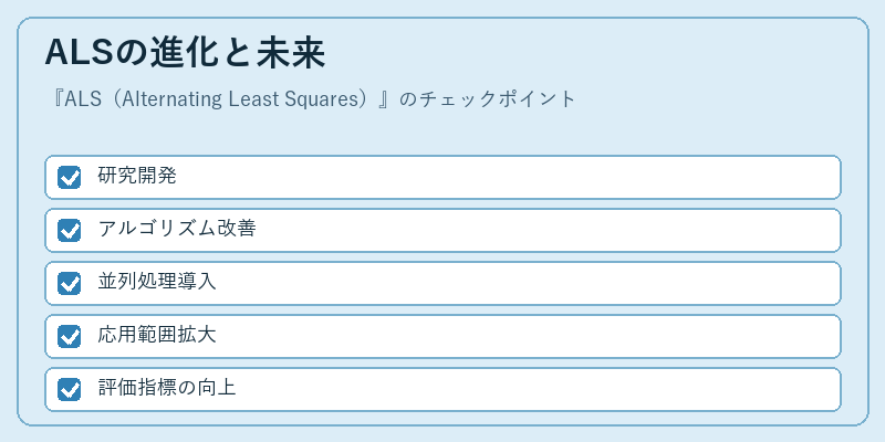 ALSの進化と未来