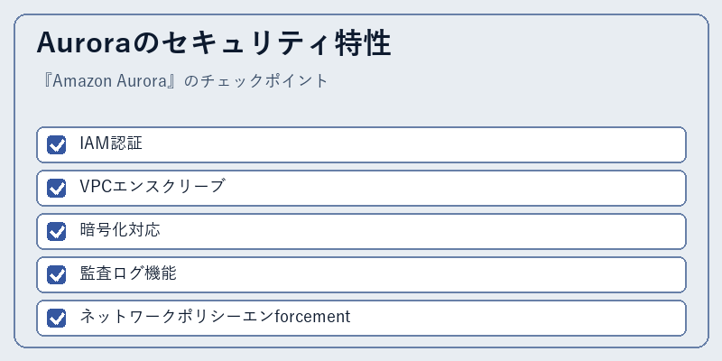 Auroraのセキュリティ特性