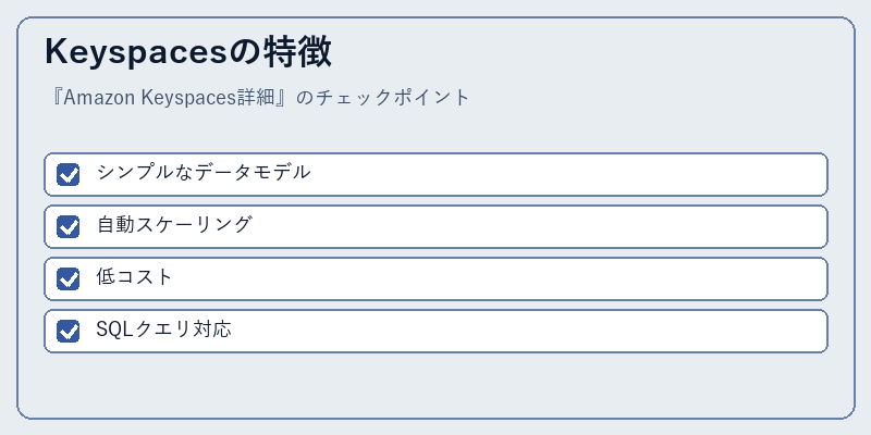 Keyspacesの特徴