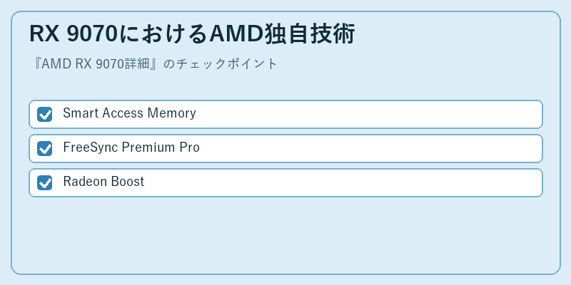 RX 9070におけるAMD独自技術
