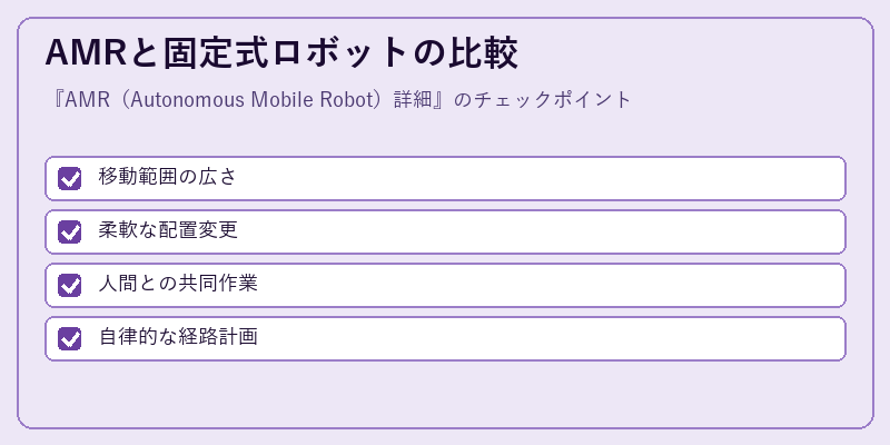 AMRと固定式ロボットの比較