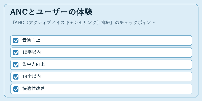 ANCとユーザーの体験