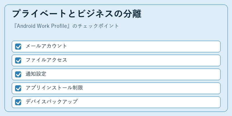プライベートとビジネスの分離
