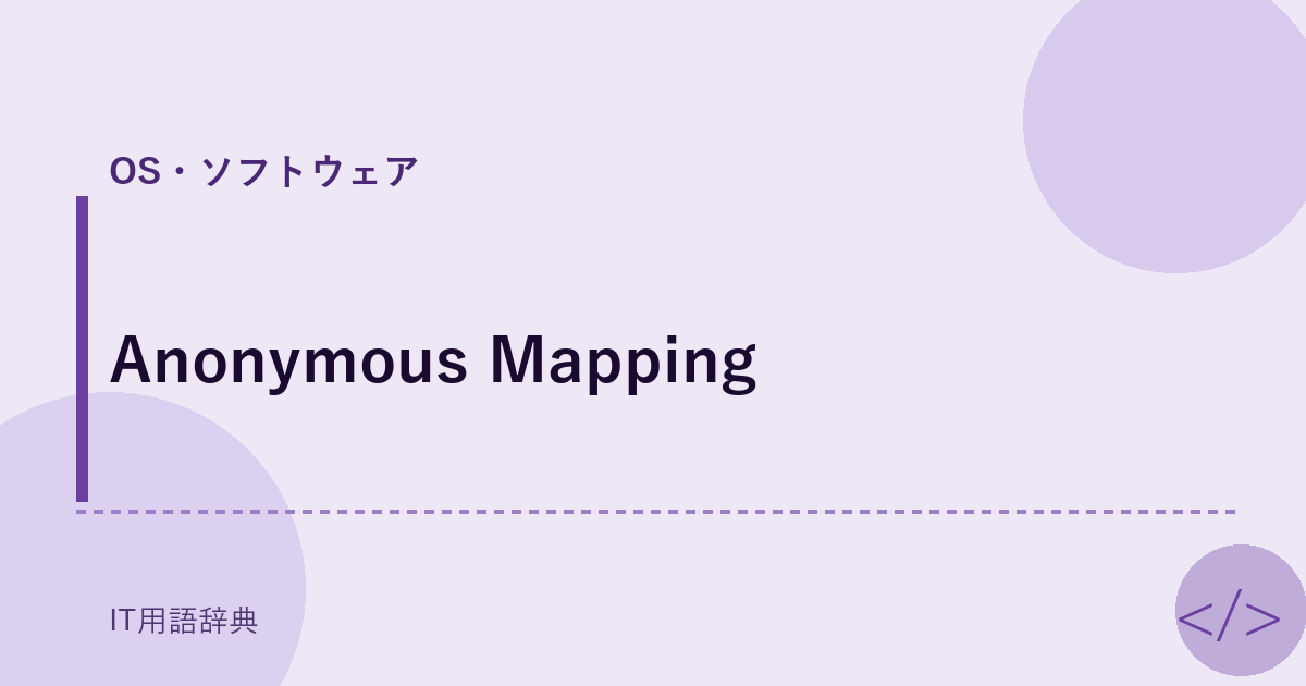 Anonymous Mapping アイキャッチ