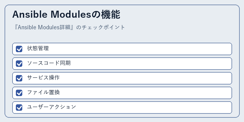Ansible Modulesの機能