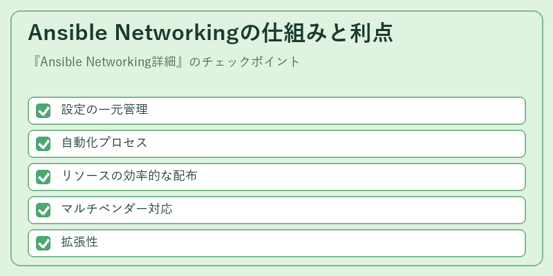 Ansible Networkingの仕組みと利点