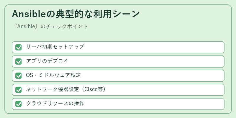 Ansibleの典型的な利用シーン