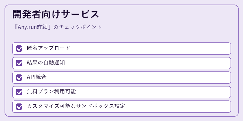 開発者向けサービス