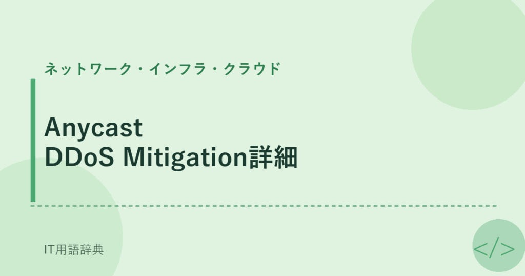 Anycast DDoS Mitigation詳細 アイキャッチ