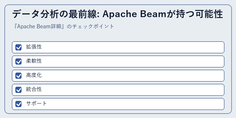 データ分析の最前線: Apache Beamが持つ可能性