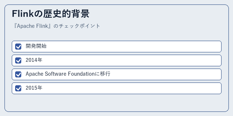 Flinkの歴史的背景